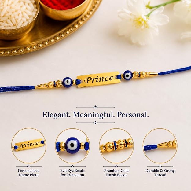 Personalized Name Evil Eye Rakhi