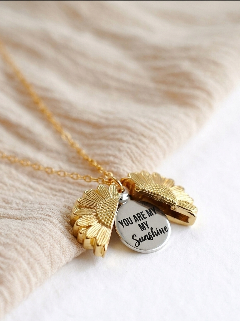 Sunshine Sunflower Love Necklace