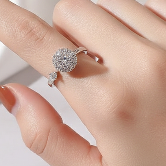 Twirl Bloom Solitaire Ring