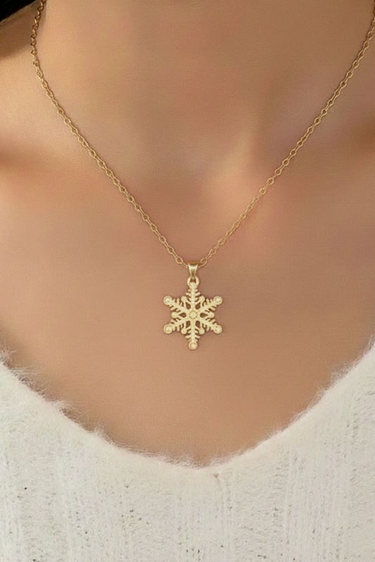 Golden Frostflake Jewelry Set