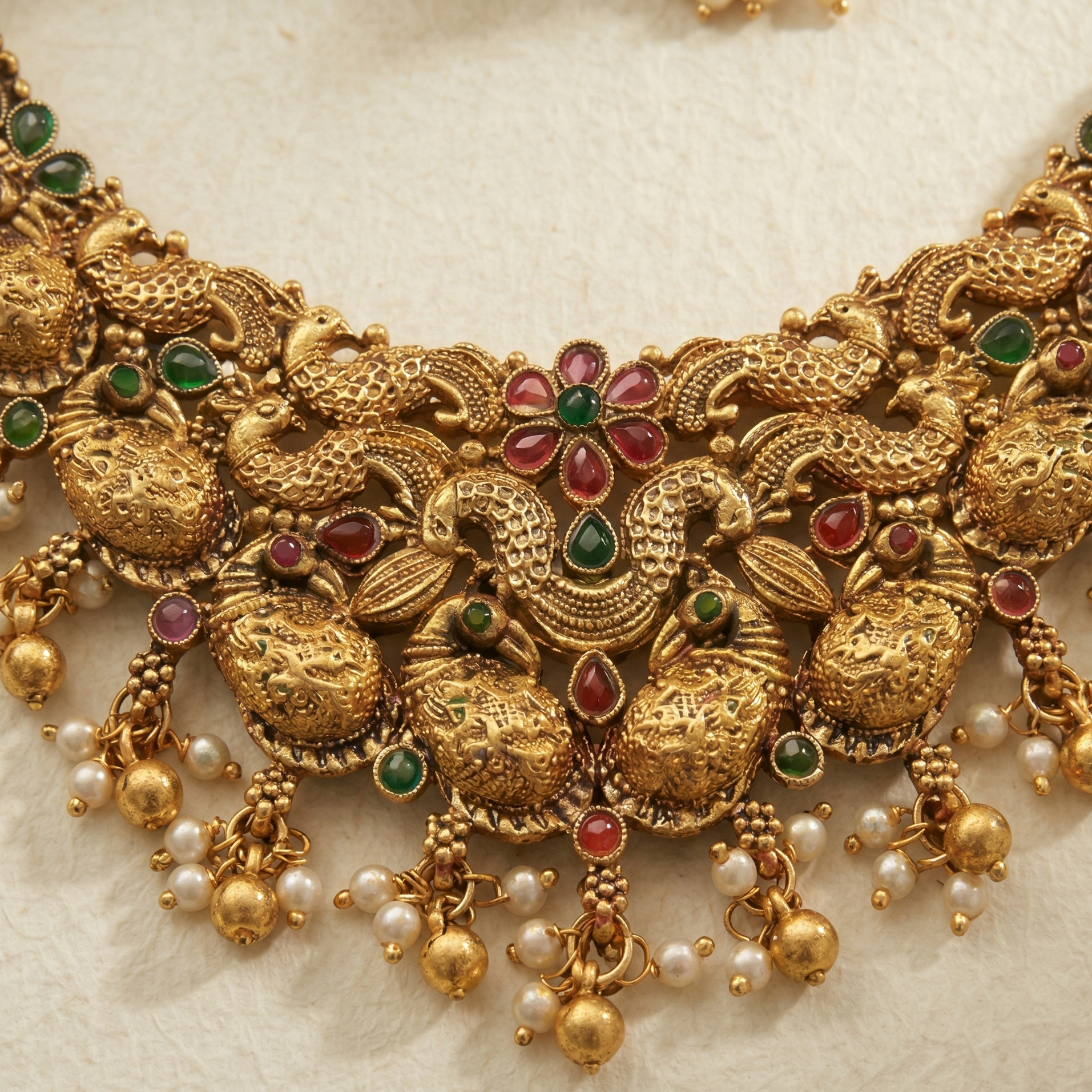 Navaratna Gaja Padma Haaram Set