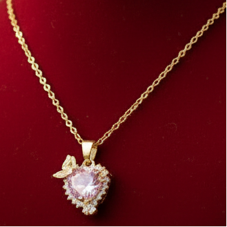 Blossom Butterfly Heart Necklace