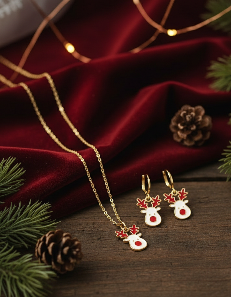 Rudolph Charm Christmas Jewelry Set