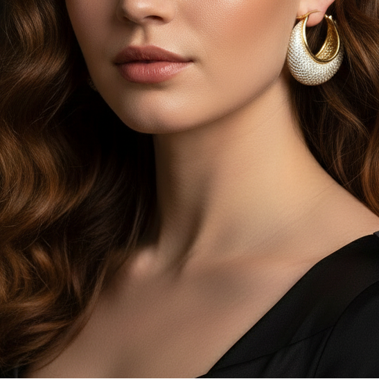 Crystal Glow Hoops