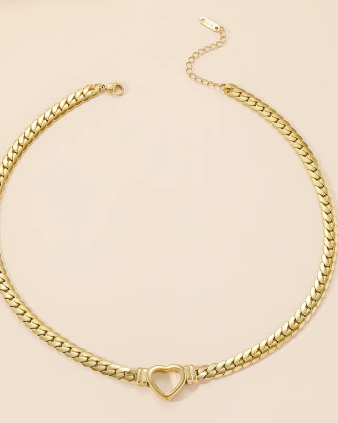 Heartlock Gold Chain Necklace