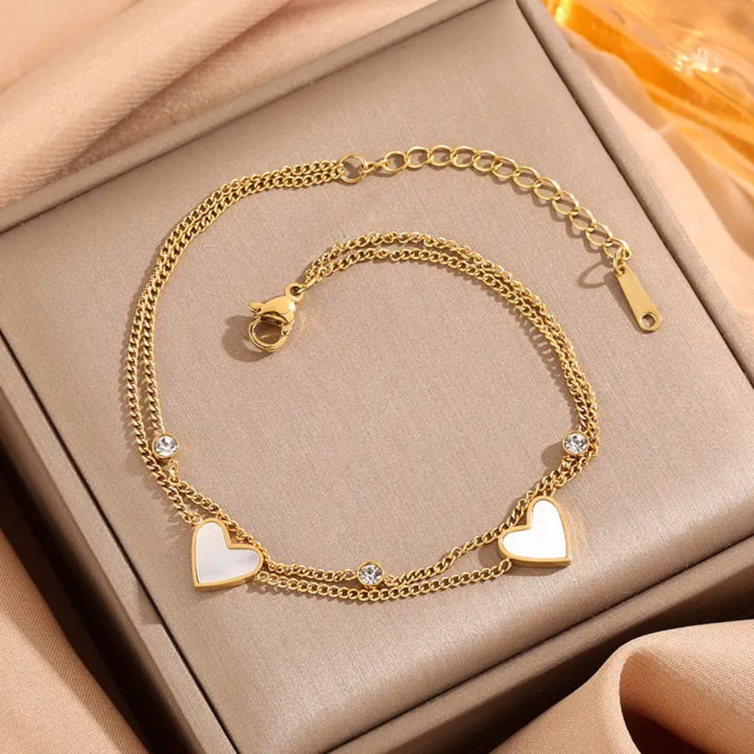 Keepsake Heart Chain Anklet