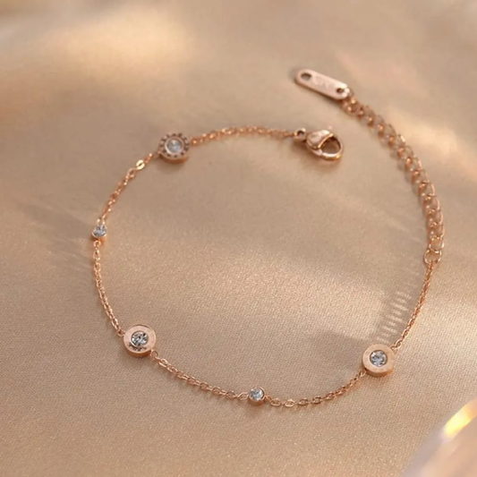 Rosegold Gleam Chain Bracelet
