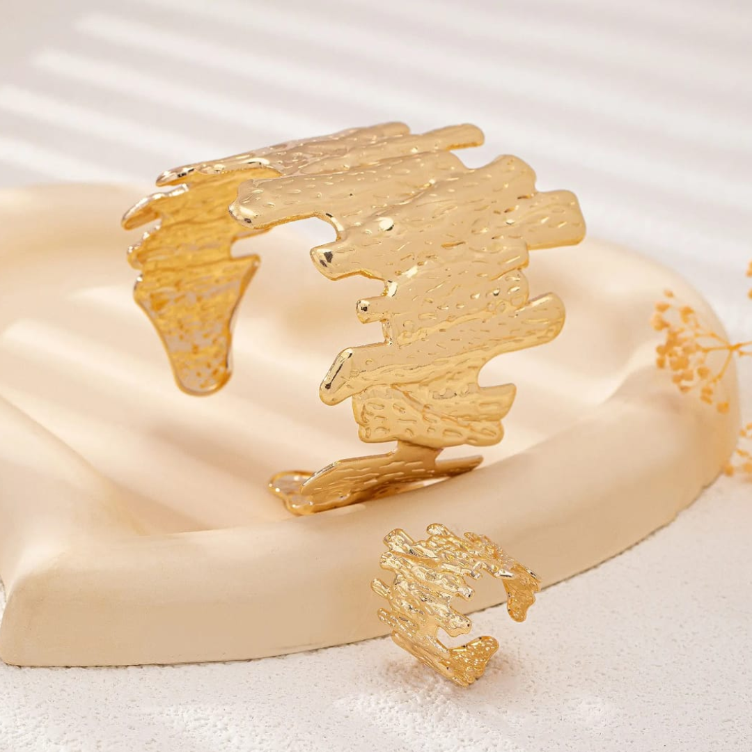 Gilded Lava Statement Set