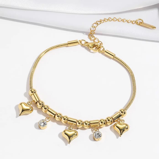 Small Heart Diamond Bracelet