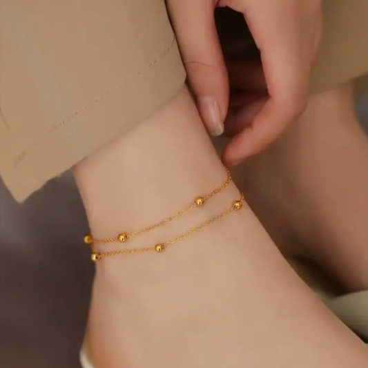 Mini Gold Balls Anklet