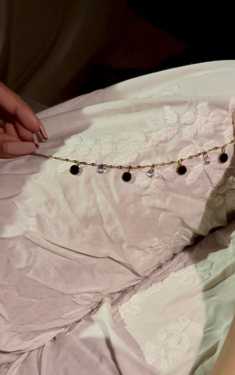 Noir Charm Dangle Anklet