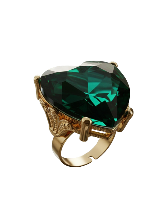 Emerald Heart Ring