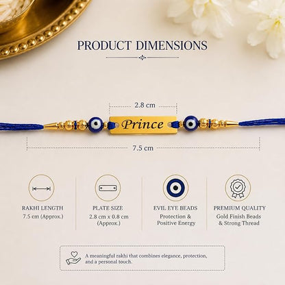 Personalized Name Evil Eye Rakhi