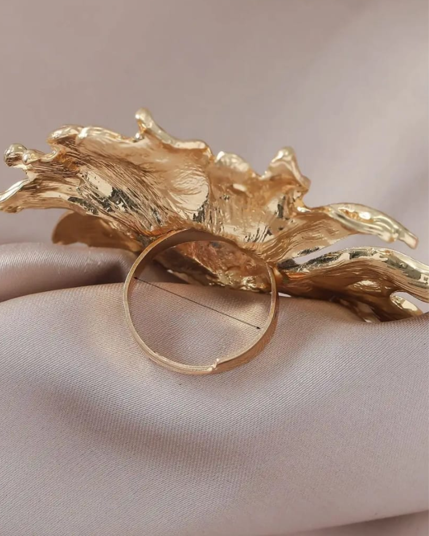 Gold Plated Bloom Sculpt Ring — 18K Edition