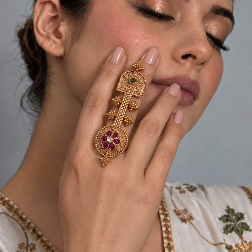 Kundan Padmika Ring