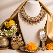 Ishwari Kundan Meenakari Set