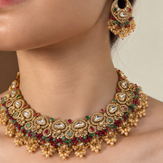 Ishwari Kundan Meenakari Set