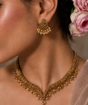Pushpa Kundan Necklace Set