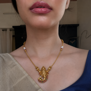 Vighnaharta Necklace and Earpiece Set