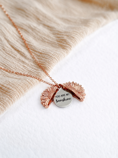 Sunshine Sunflower Love Necklace