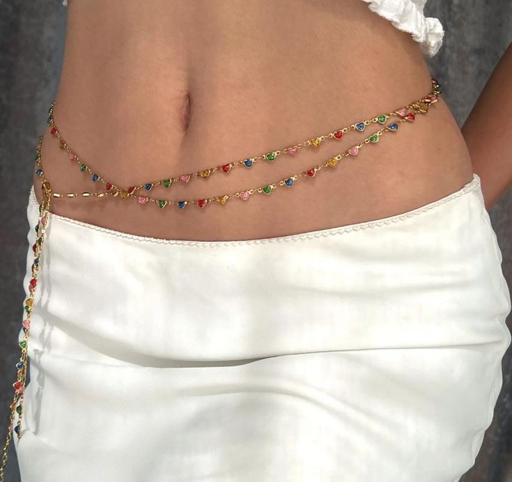 Hearts in Colour Waist Chain