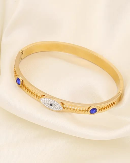 Nazar Crystal Gold Bracelet