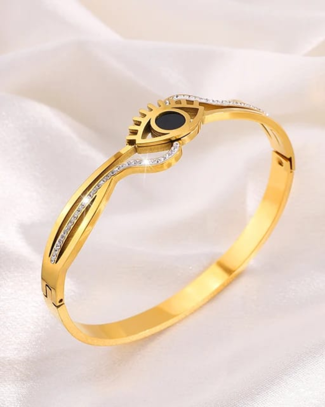 Black Evil Eye Wave Bracelet
