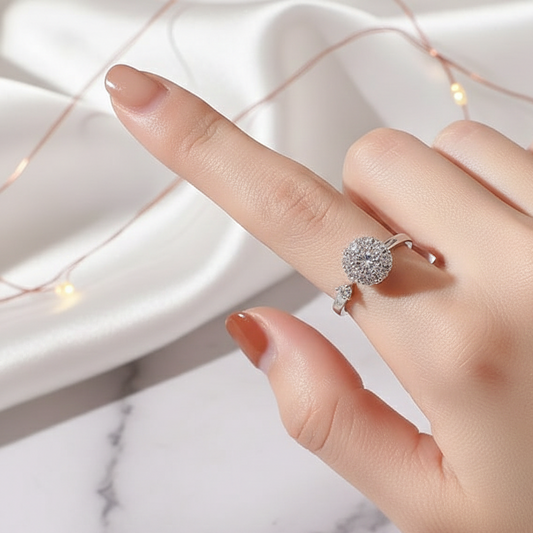 Twirl Bloom Solitaire Ring