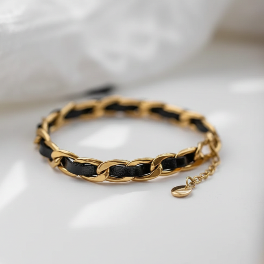 Obsidian Link Men’s Bracelet