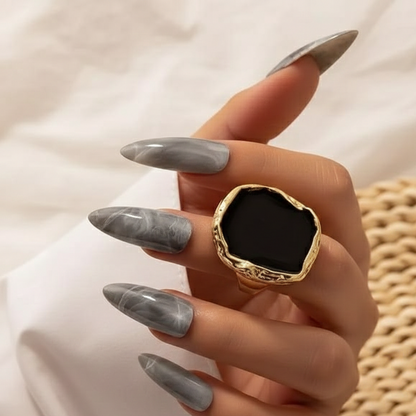 Midnight Onyx Glow Ring