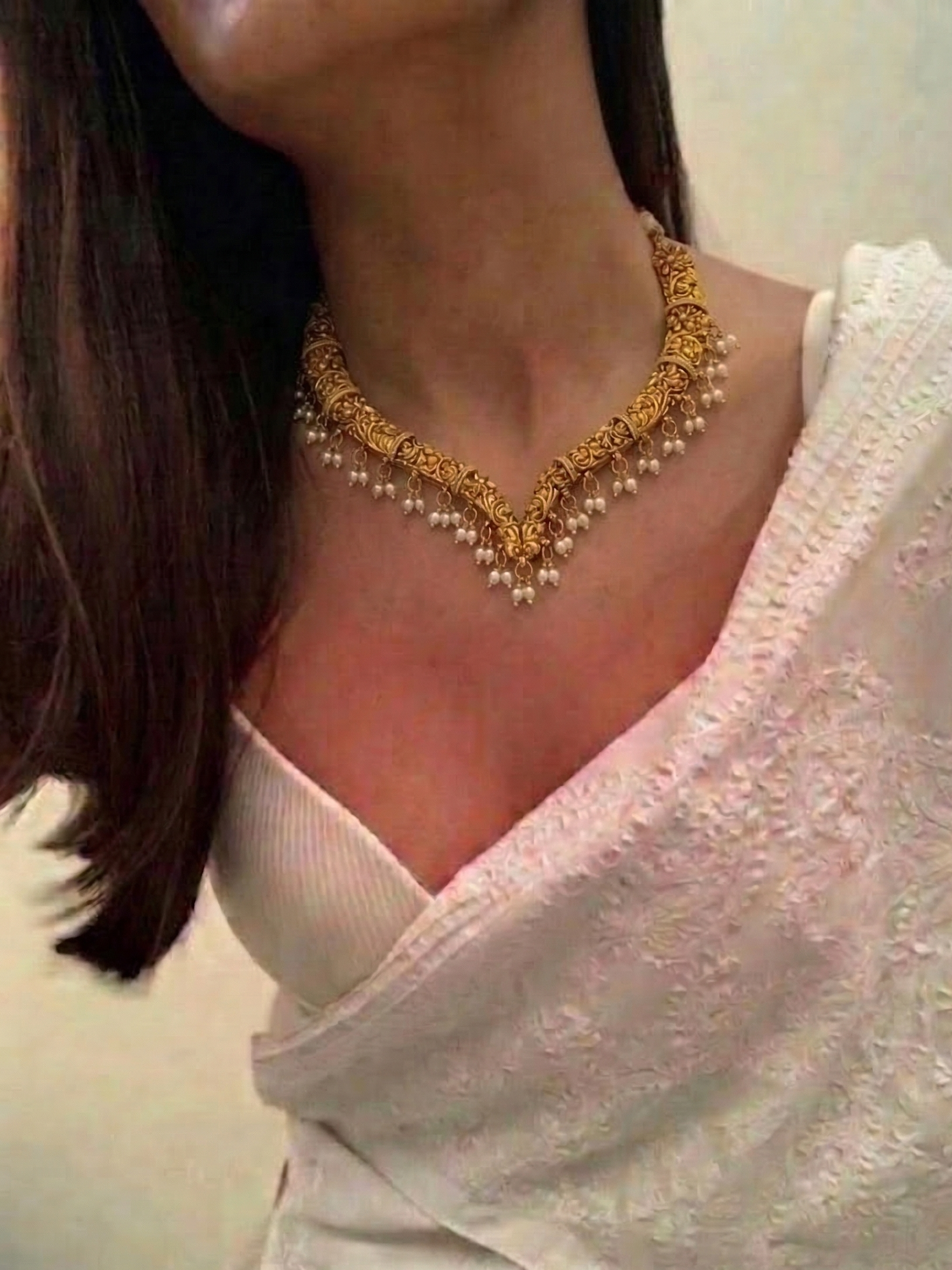 Pushpa Kundan Necklace Set