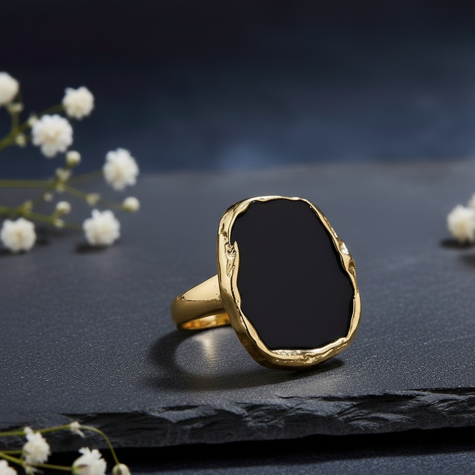 Midnight Onyx Glow Ring