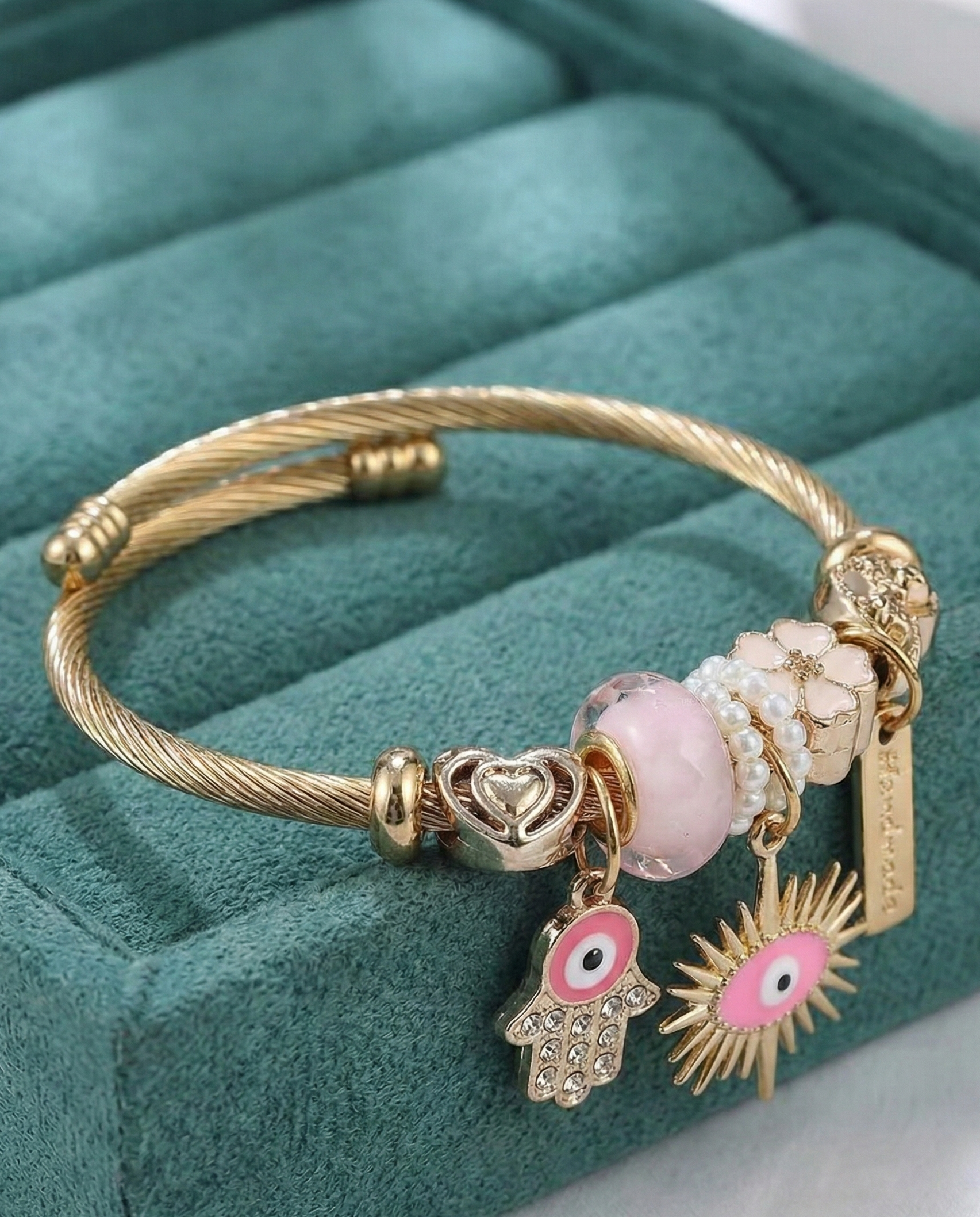 Blush Nazar Charm Bracelet