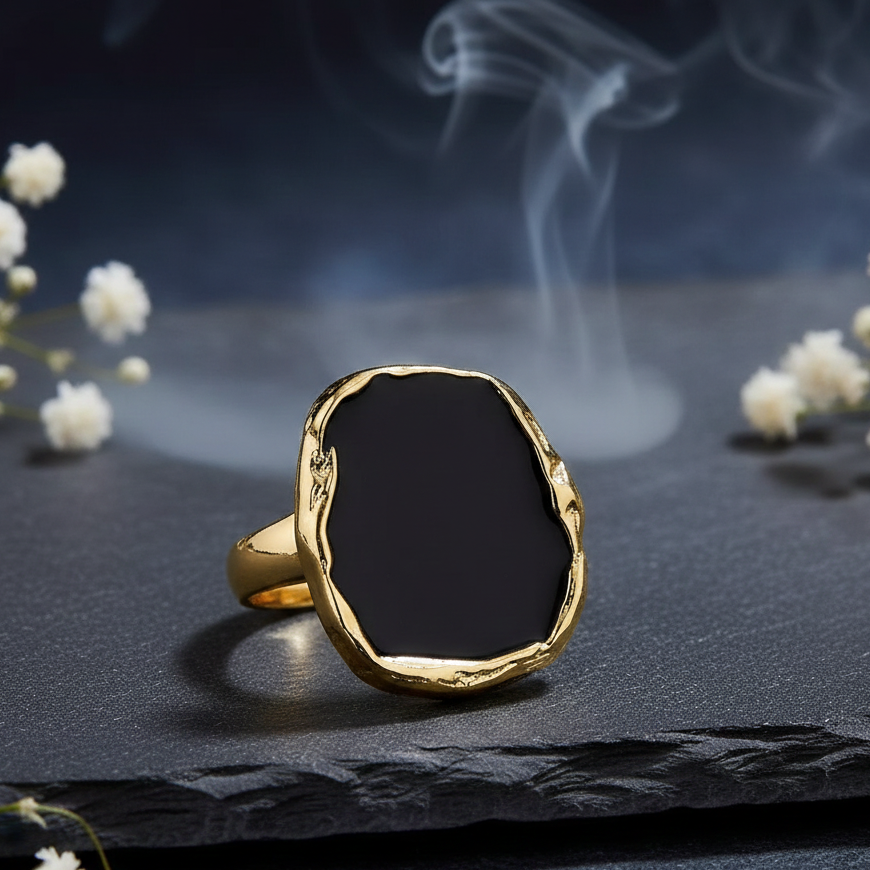 Midnight Onyx Glow Ring