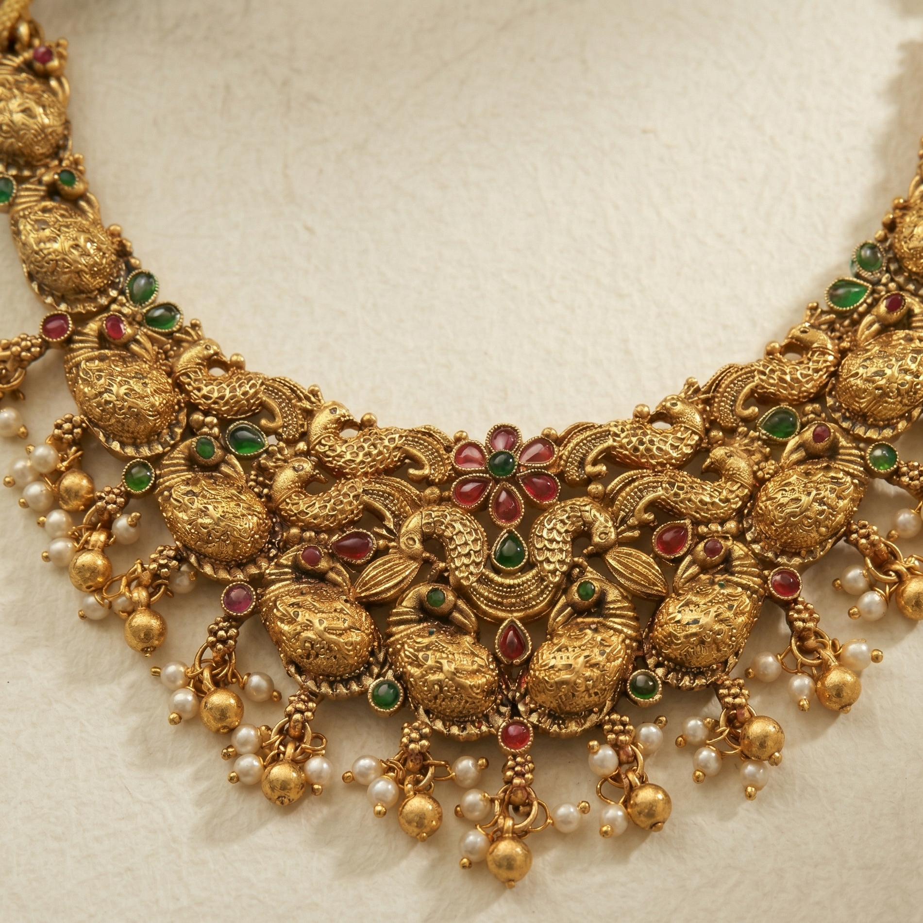 Navaratna Gaja Padma Haaram Set