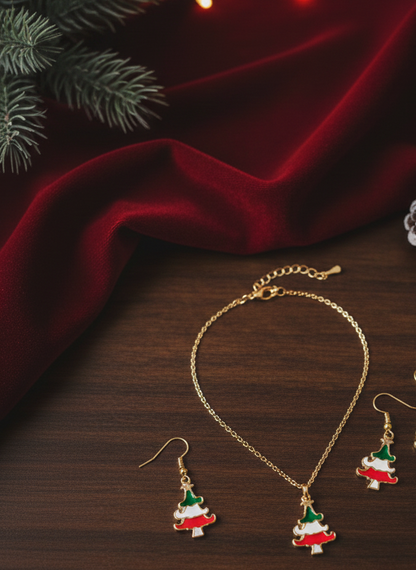 Frosted Belle Christmas Jewelry Set