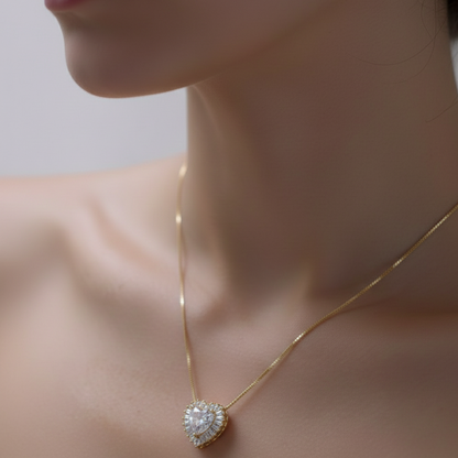 Golden Heartstone Necklace