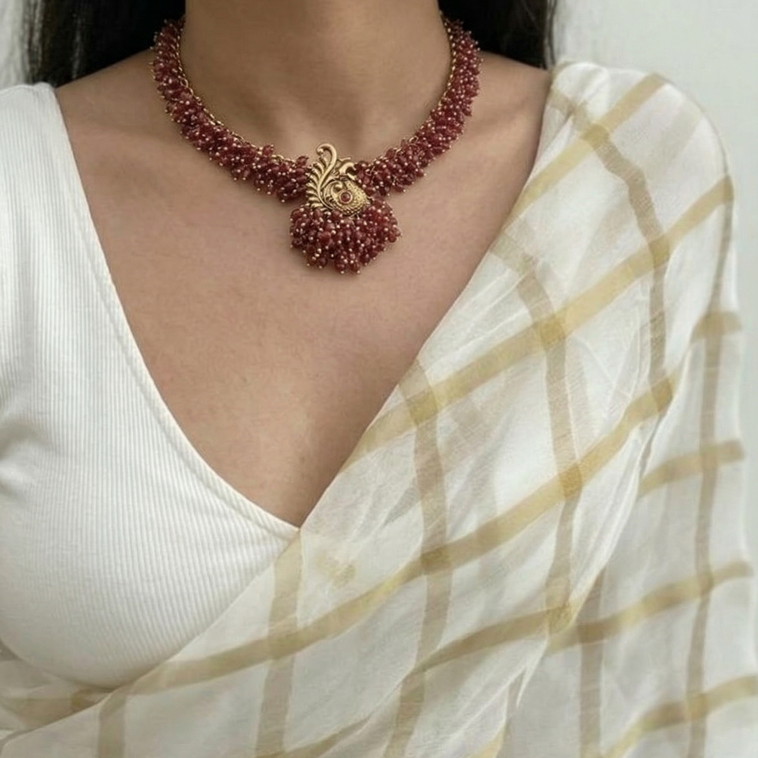Rosewood Heirloom Kundan Beaded Set