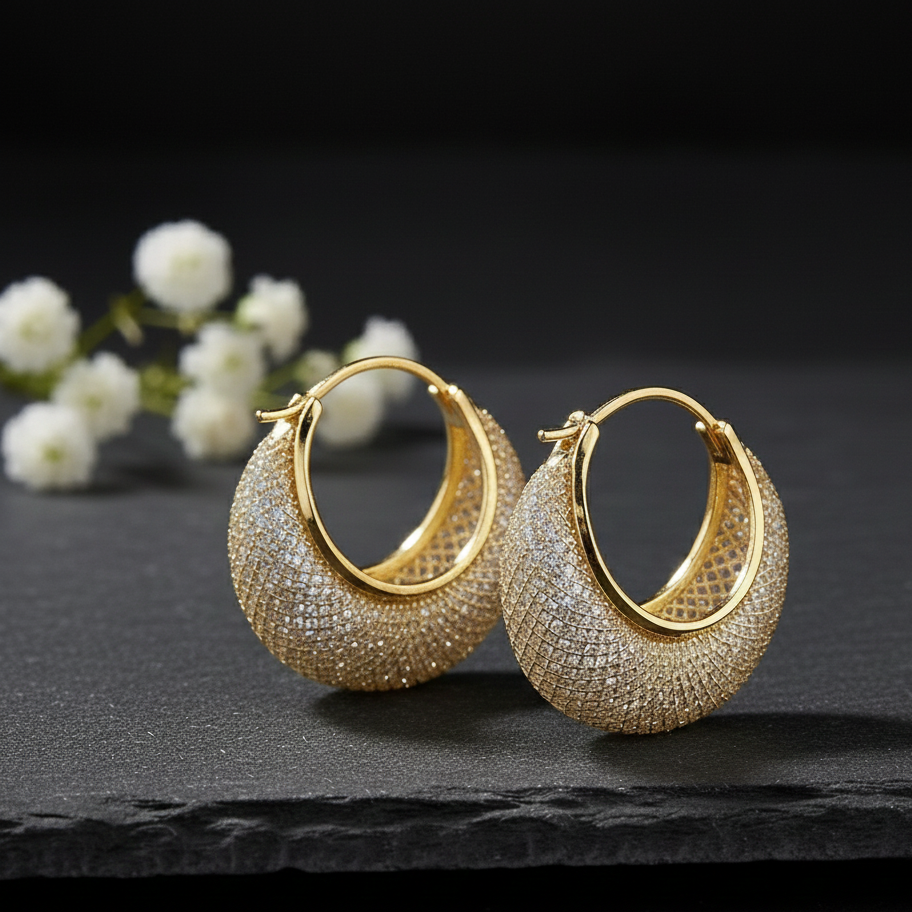 Crystal Glow Hoops