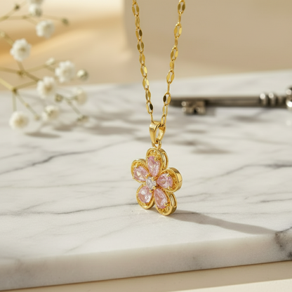 Blush Bloom Stone Necklace