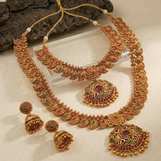 Mayura Dual-Layer Temple Necklace Set
