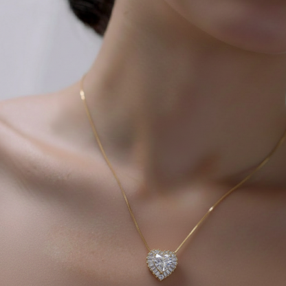 Golden Heartstone Necklace