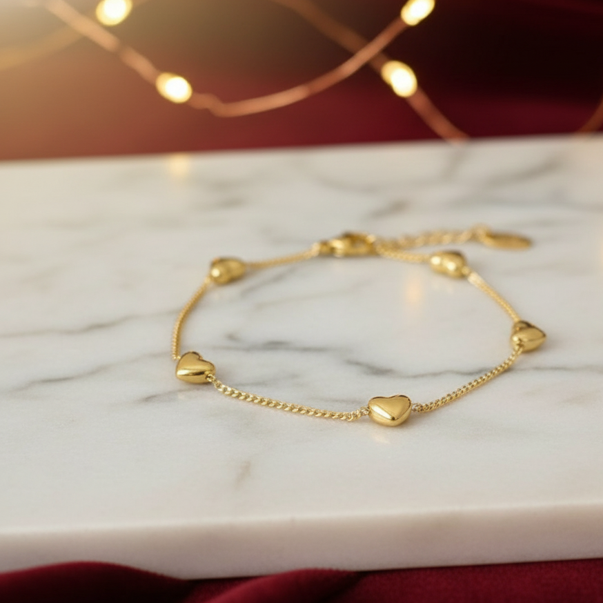 Hearts Aflutter Anklet–Bracelet