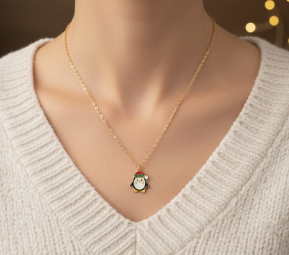 Frosty Penguin Christmas Jewelry Set