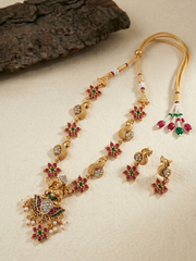 Mayur Varnika Temple Necklace Set