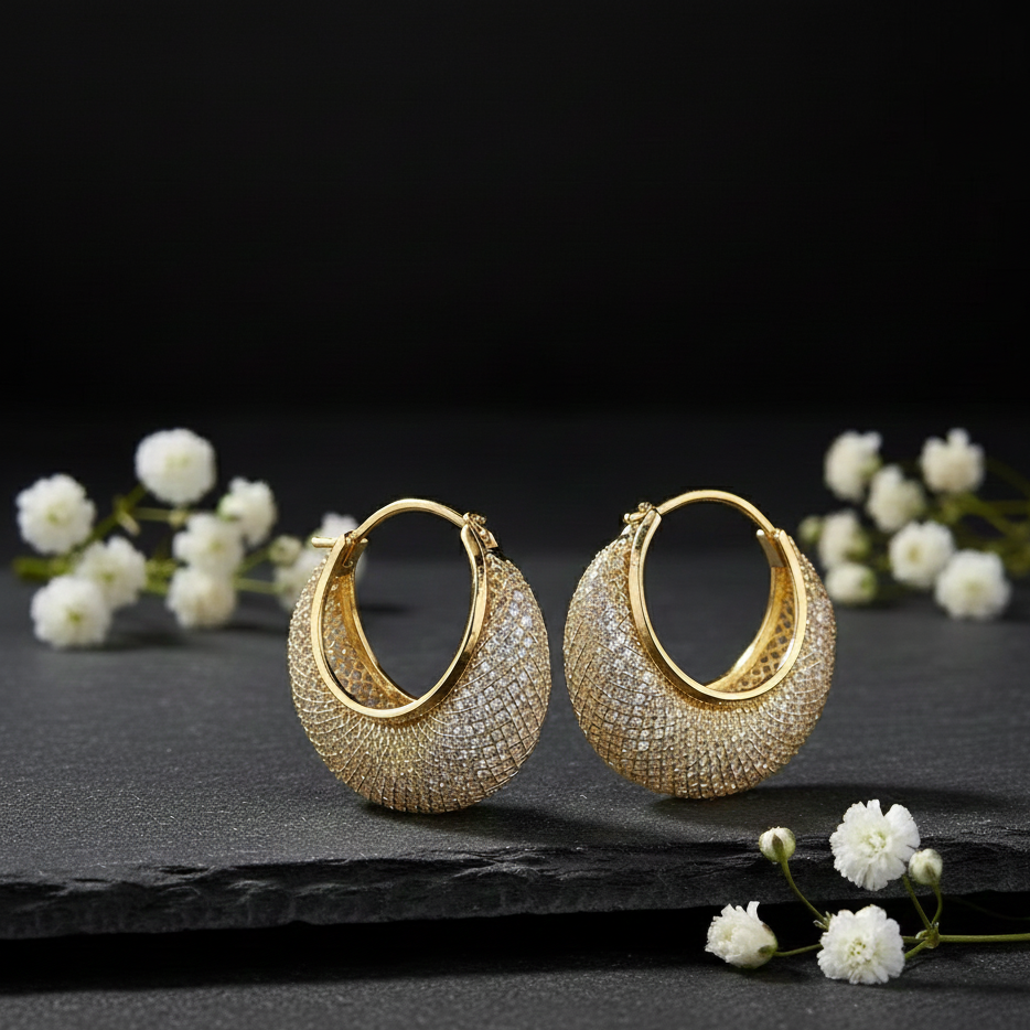 Crystal Glow Hoops
