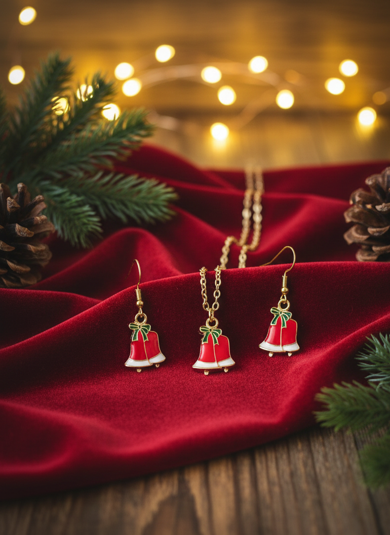 Holly Chime Christmas Jewelry Set
