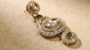 Emerald Royale Kundan Polki Bridal Necklace Set