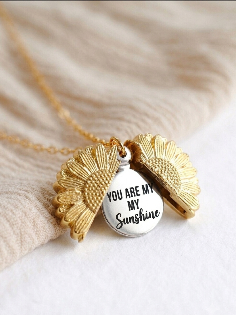 Sunshine Sunflower Love Necklace