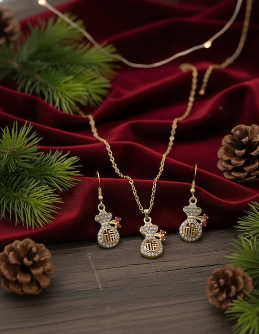 Golden Fortune Holiday Jewelry Set